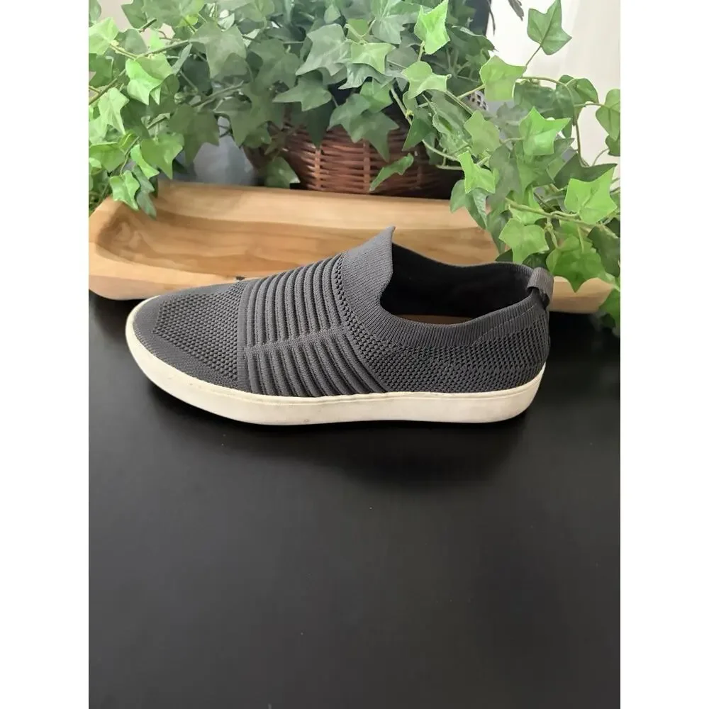 CLOSET CLEANOUT DUNES Memory Foam, Gray Knit Slip-On Shoes, Sz 9 M